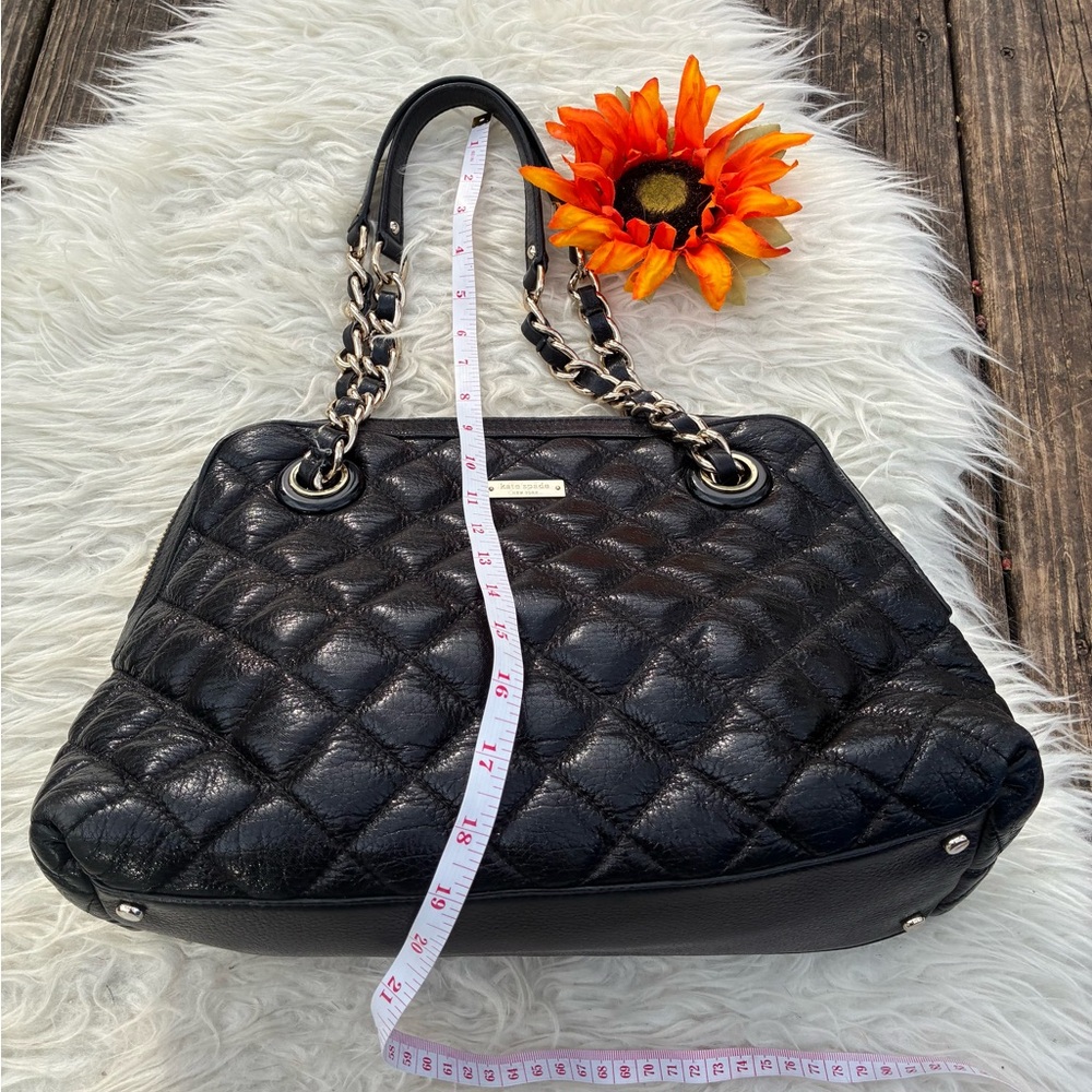 GORGEOUS KATE SPADE QUILTED leather LARGE black bag - Picture 4 of 11